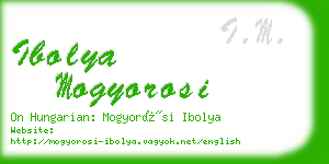 ibolya mogyorosi business card